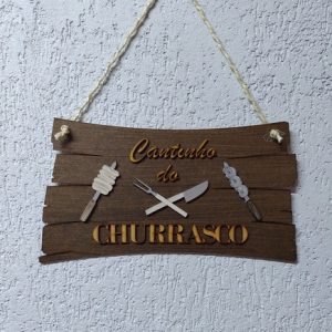 Placa Decorativa Cantinho do Churrasco