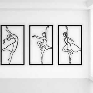 Trio de Quadros Bailarinas
