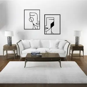 Duo de Quadros Casal Linear