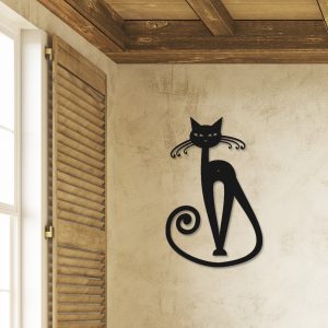 Placa decorativa Gato Magrelo