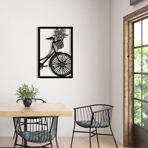 Quadro decorativo Bike com Flores - Image 4