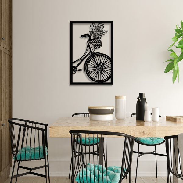 Quadro decorativo Bike com Flores - Image 5