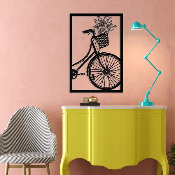 Quadro decorativo Bike com Flores - Image 6