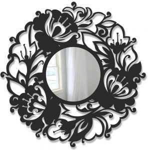 Espelho Decorativo em Acrílico Flores