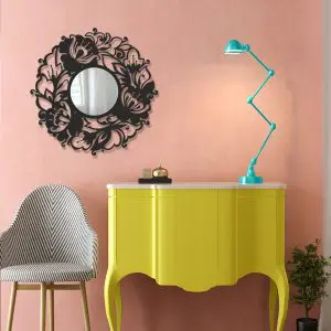 Espelho Decorativo em Acrílico Flores