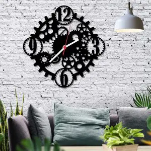 Relógio de Parede modelo Engrenagem Relógio