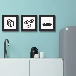 Trio de quadros Decorativos Pães