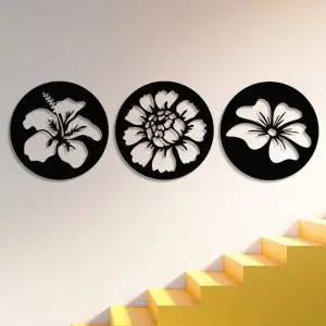 Mandala Decorativa Trio Flores