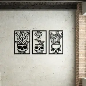 Quadro Decorativo Caveiras Mexicanas