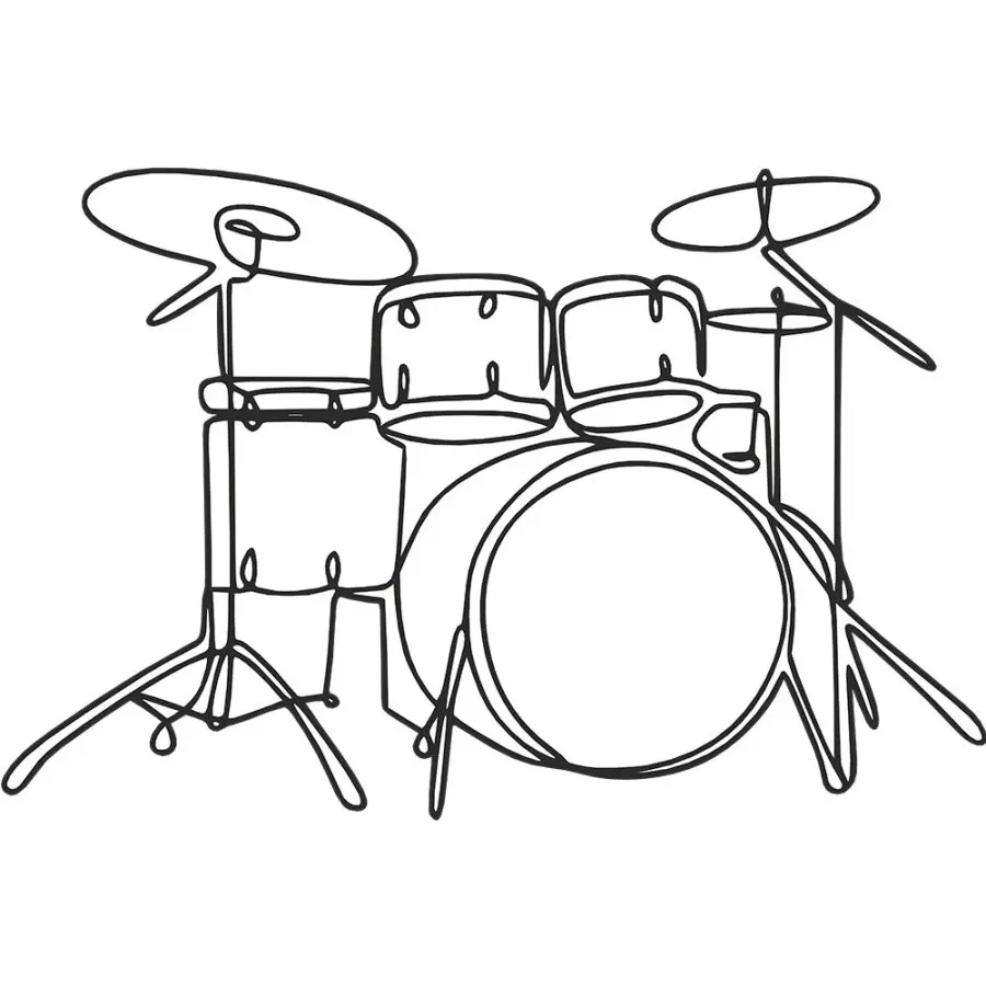 Placa Decorativa Bateria - Imagem 2