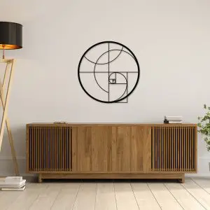 Quadro Decorativo em MDF Espiral de Fibonacci