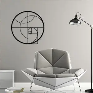 Quadro Decorativo em MDF Espiral de Fibonacci