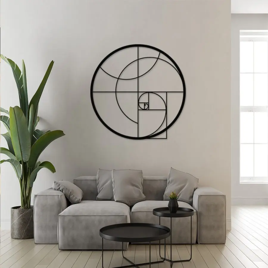 Quadro Decorativo em MDF Espiral de Fibonacci - Imagem 3