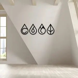 Quadro Decorativo em MDF Elementos da Natureza Got...