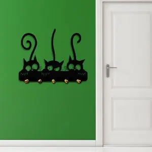 Porta Chaves em Mdf Gatos e Garras