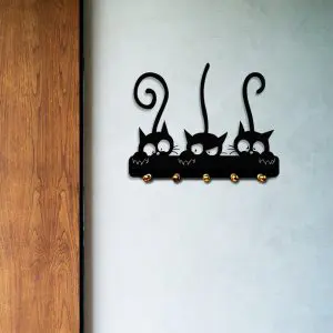 Porta Chaves em Mdf Gatos e Garras
