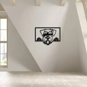 Quadro Decorativo em Mdf Silhueta Cachorro Schnauz...