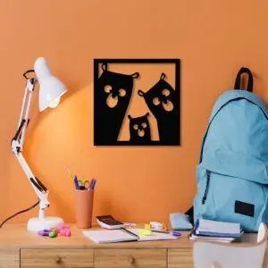 Quadro Decorativo em Mdf Family Dogs