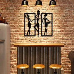 Quadro Decorativo em Mdf Silhueta Mulheres African...